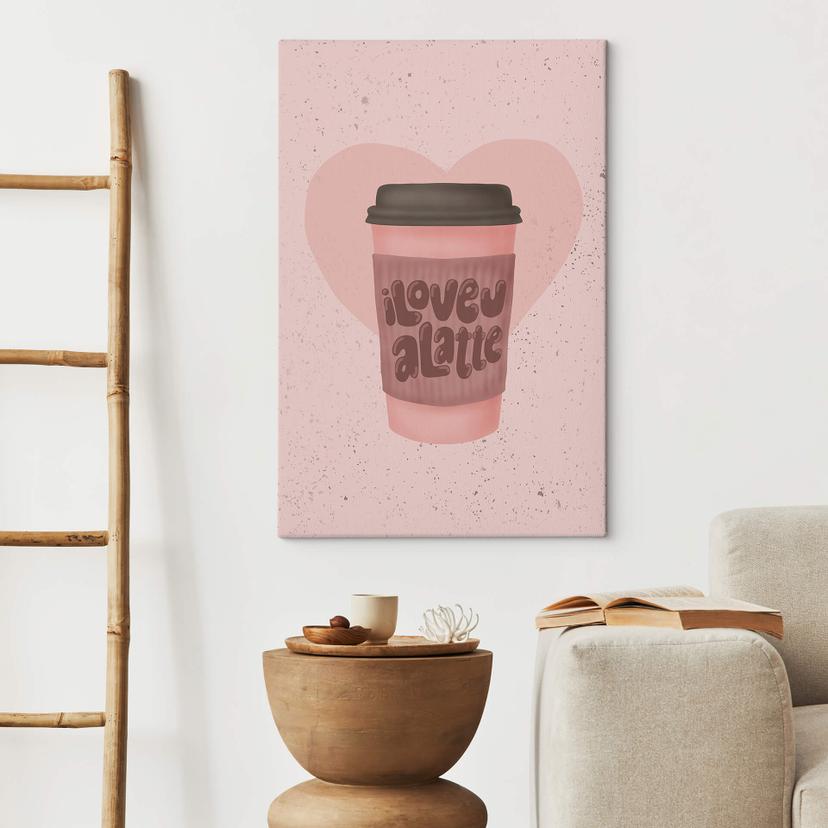 Stampa su tela Eleonora - Love you a Latte