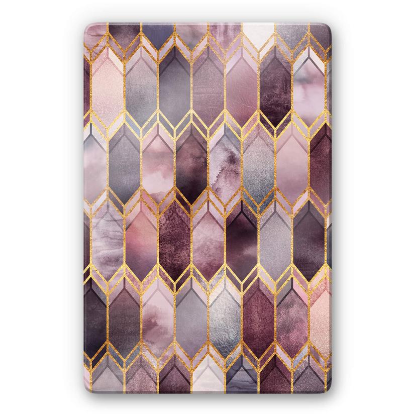 Glasschilderij Fredriksson - Pink & Gold