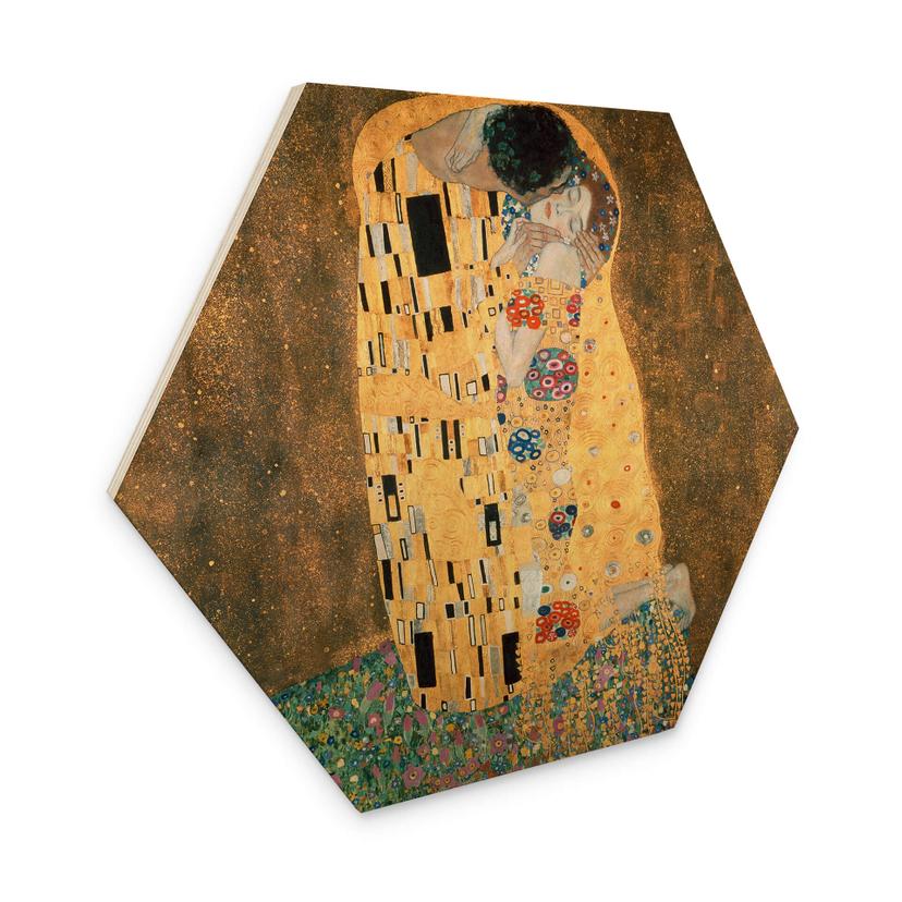 Sekskantet træ Klimt - the Kiss