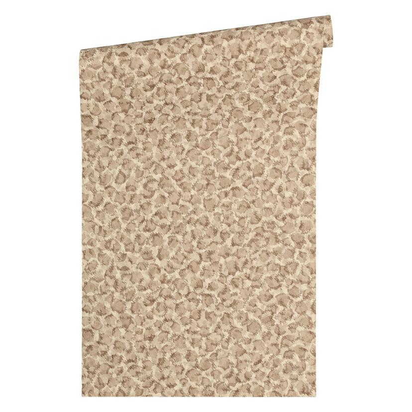 Versace fleecetapet Vasmara leopardtapet beige, hvid
