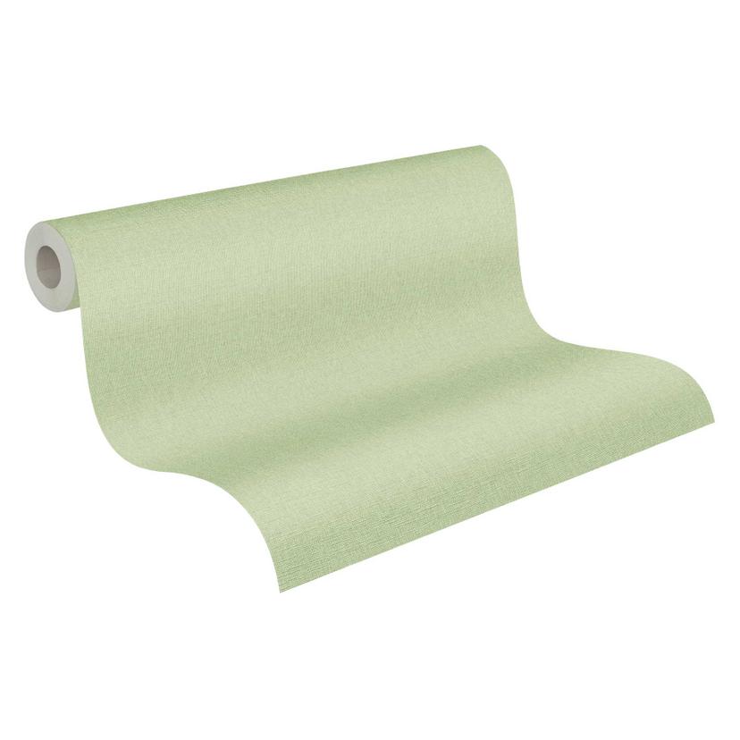 Papel pintado Unit en lino verde salvia - papel pintado texturizado para una elegancia atemporal