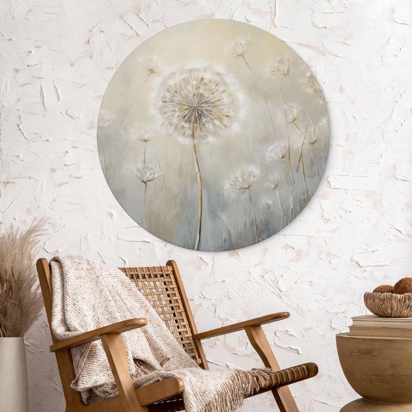 Decorazione murale in Dibond Sogno del dente di leone in primavera - Paksoylu