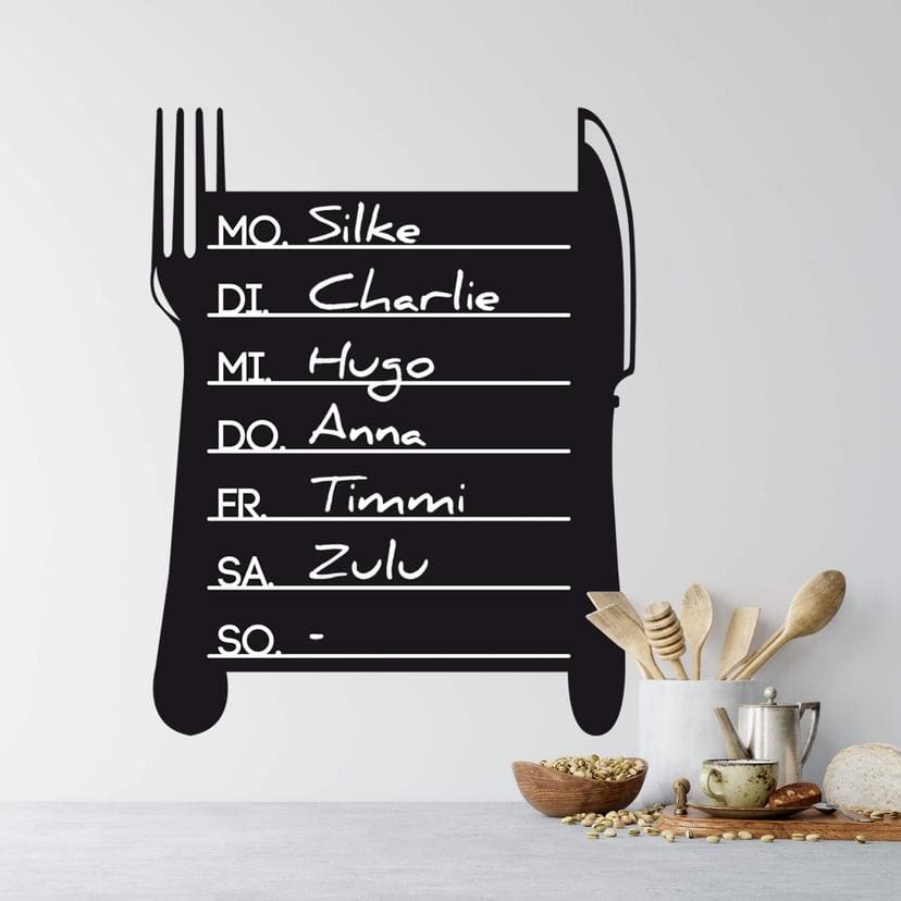 Tafelfolie Wochenplaner 4 - 50x65 cm