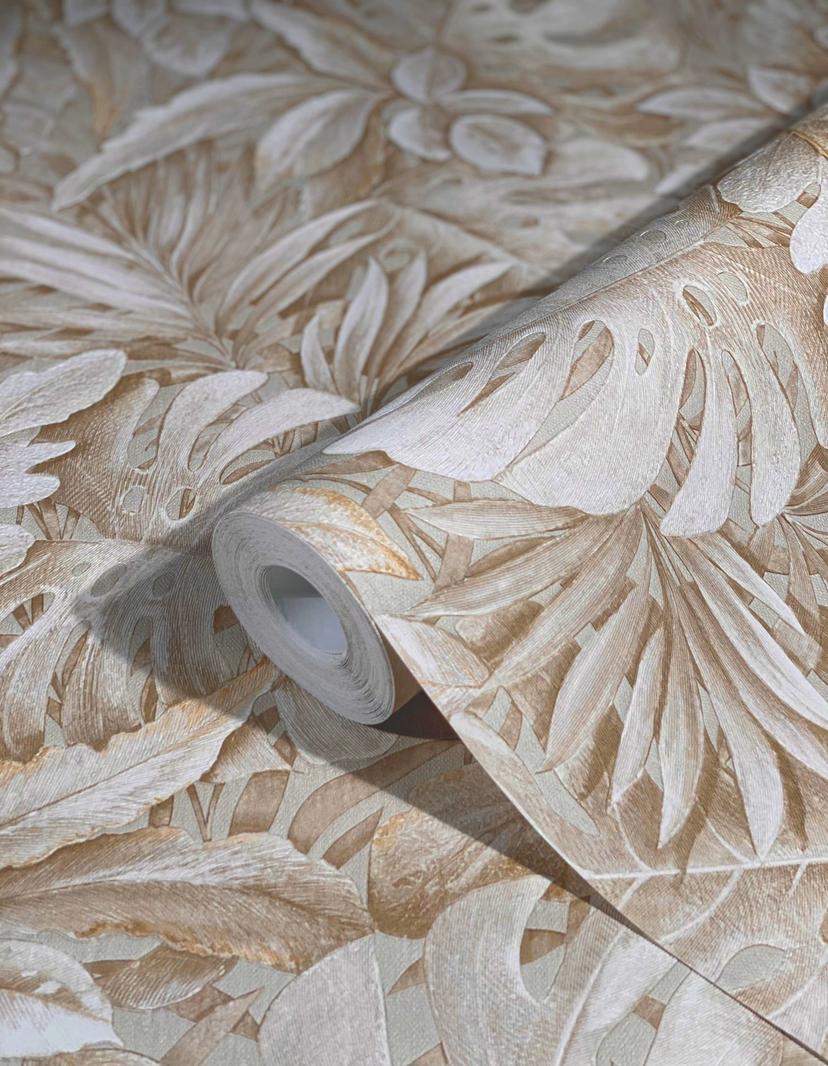 Carta da parati non tessuta beige a fiori per il soggiorno della camera da letto carta da parati mar