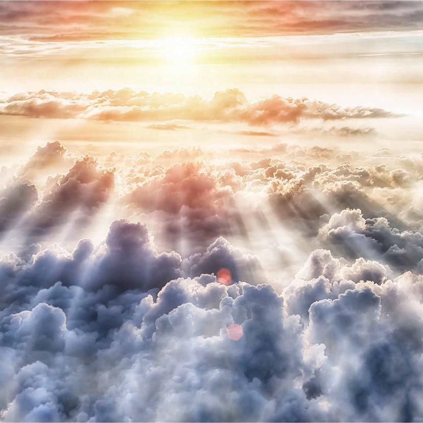 Fotomural SunnyClouds en gris azulado - Papel pintado tejido-no tejido Designwalls 2 - 2,55 x 3,5 m