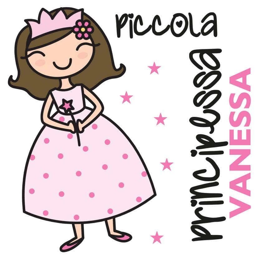 Adesivo murale + Nome Piccola Principessa