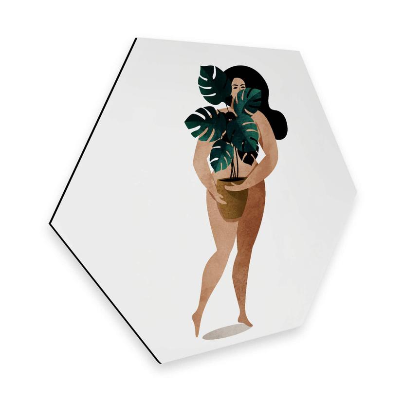 Hexagon - Alu-Dibond - Kubistika - Naked Lady