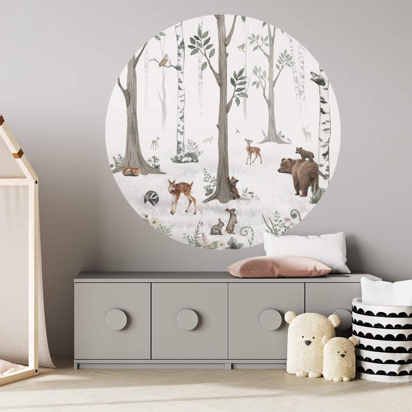 Kikki Belle Wallsticker - Skovens skønhed - Rund