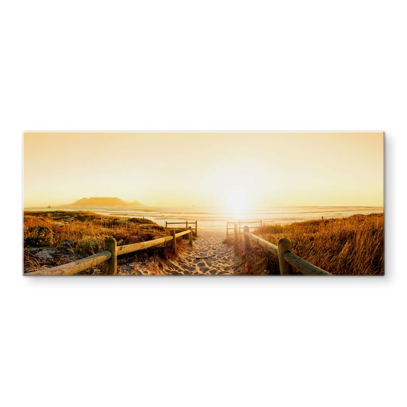 Pannello paraschizzi - Tramonto sulla spiaggia - panoramica