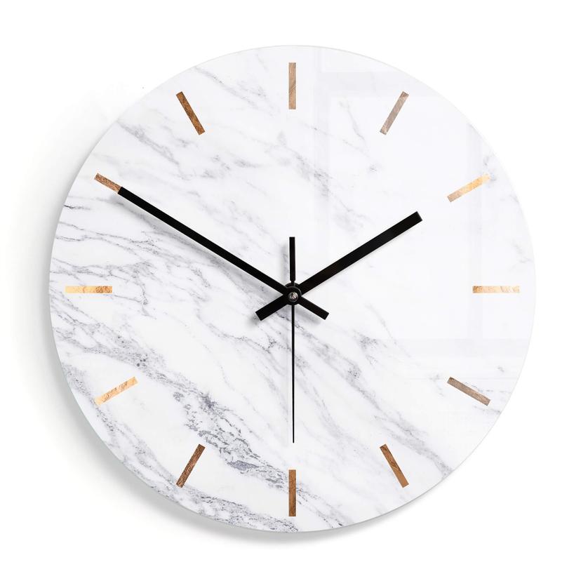 Horloge murale en verre - Marbre 04