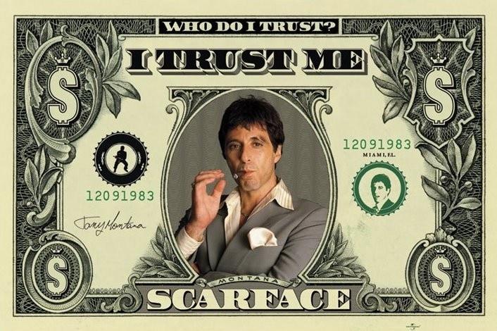 Poster, film poster SCARFACE - Dollar 91,5x61 cm