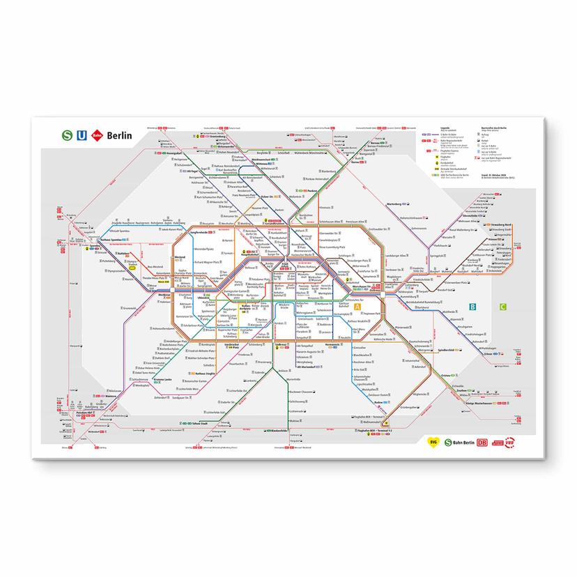 Akrylbillede BVG Berlin - Netværkskort Berlin