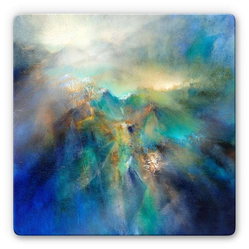 Glasschilderij Schmucker - Over the Mountains