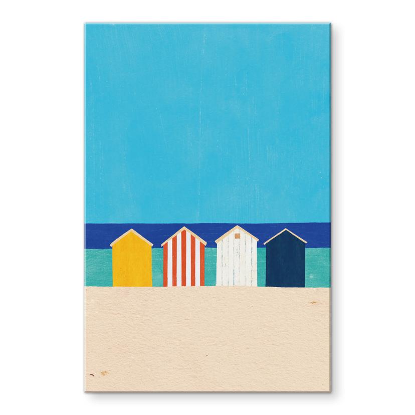 Acrylglas schilderij Strandhuisjes aan zee - Rivers