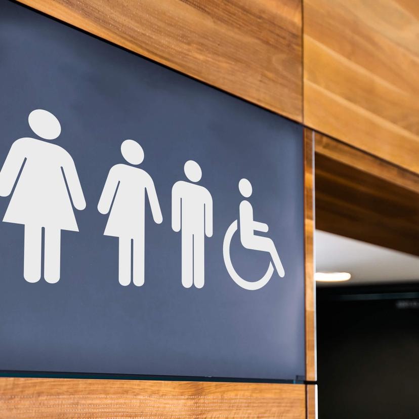 Sticker mural Symboles de toilettes