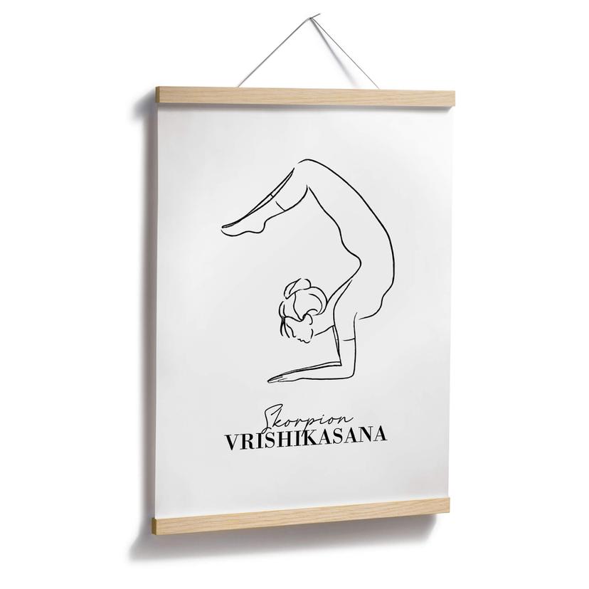 Poster Yoga Escorpio - Line Art
