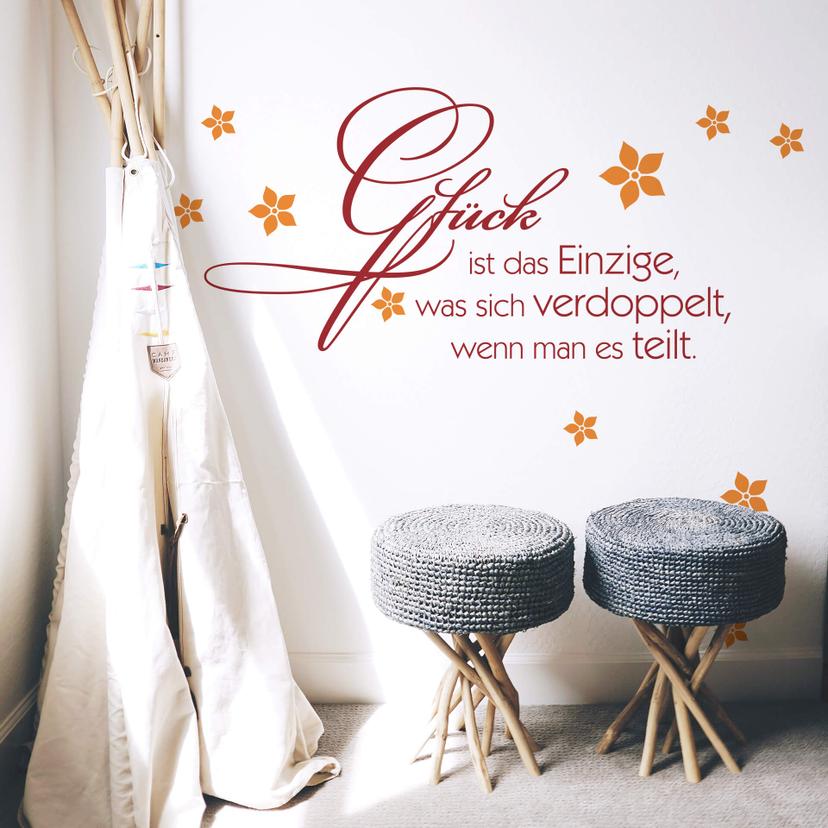 Wandtattoo Glück ist das Einzige... 3 (2-farbig)