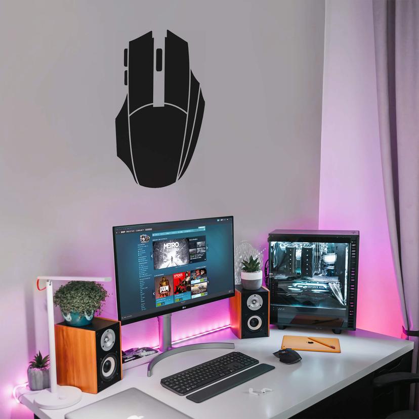 Muursticker Gaming Muis