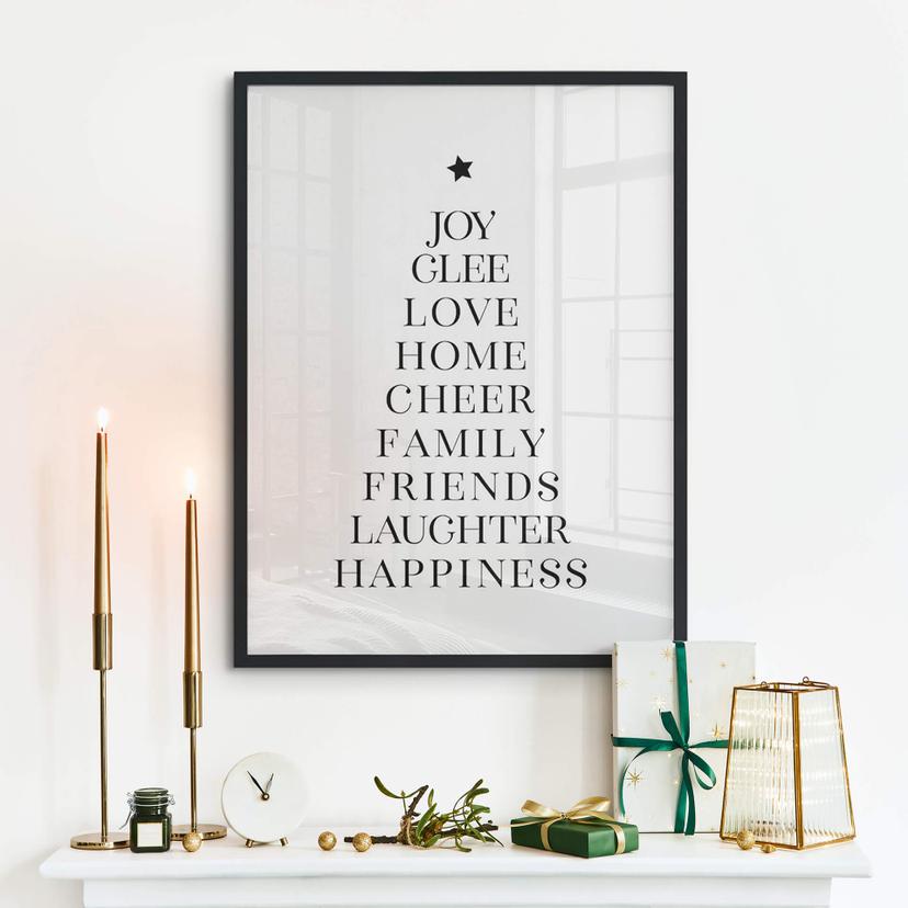 Poster Blursbyai - Christmas Tree Typography