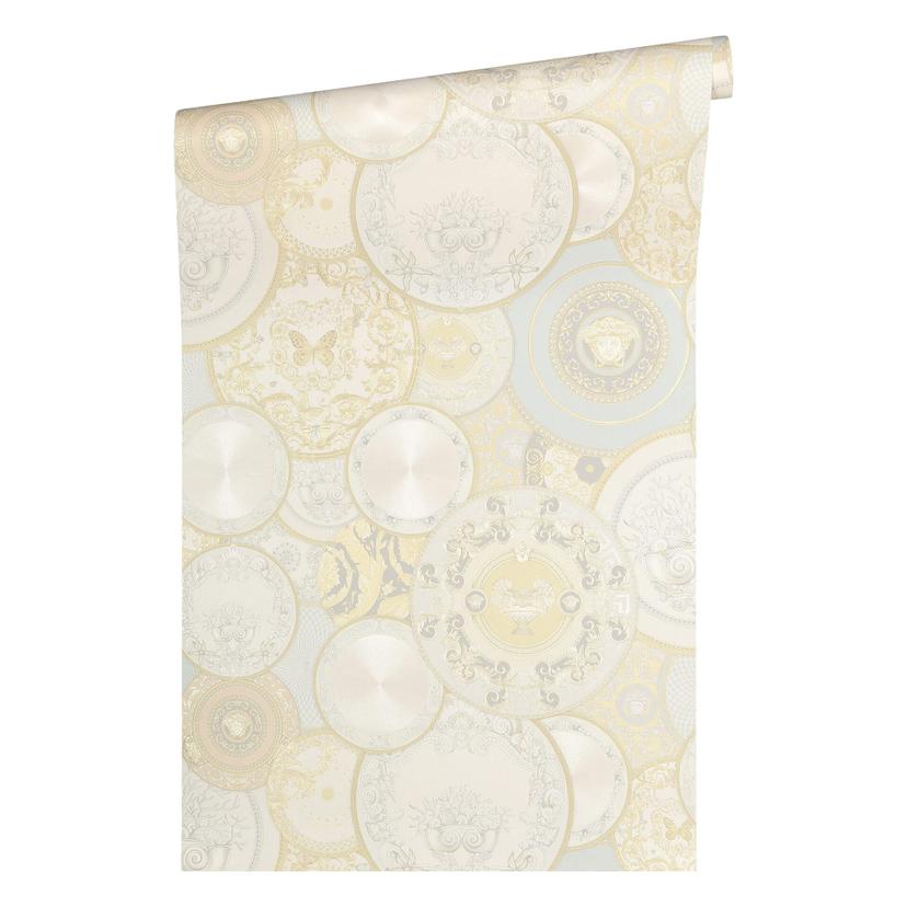 Versace fleecetapet Les Etoiles de la Mer 2 guld, sølv, creme