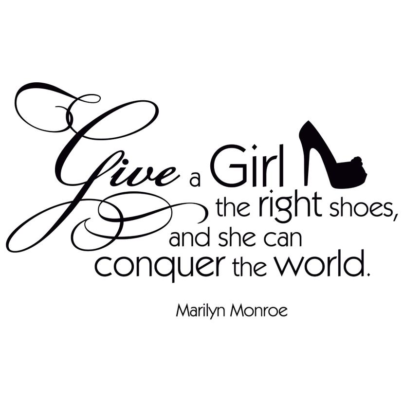 Adesivo Murale Give a girl the right shoes... 2