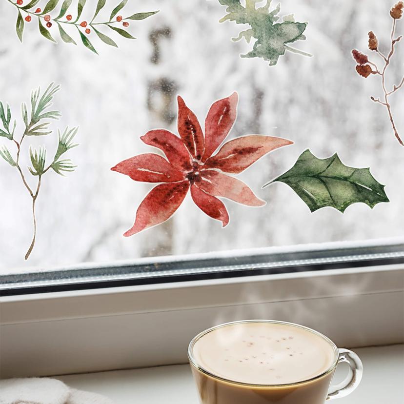 Fönsterbild blomsterelement vinter (25 delar)