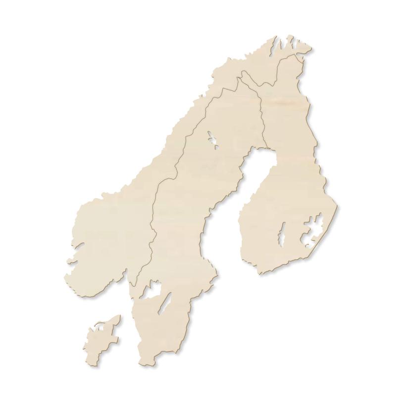 Decoro in legno - Scandinavia - pioppo