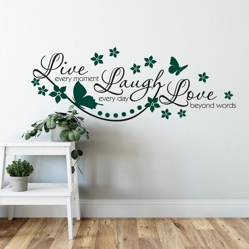 Wallsticker Live every Moment… 2 (2-farvet)