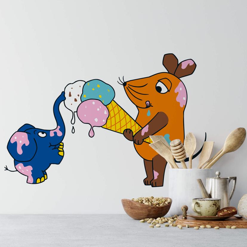 Muursticker De Muis met IJs