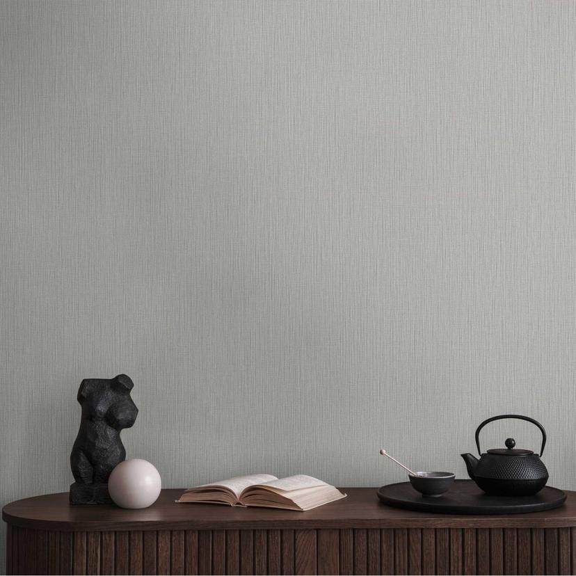 Papier peint uni gris clair - papier peint intissé à structure fine pour les espaces modernes