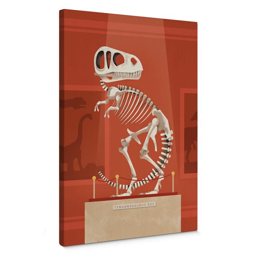 Lærredsprint - Braun - T-Rex