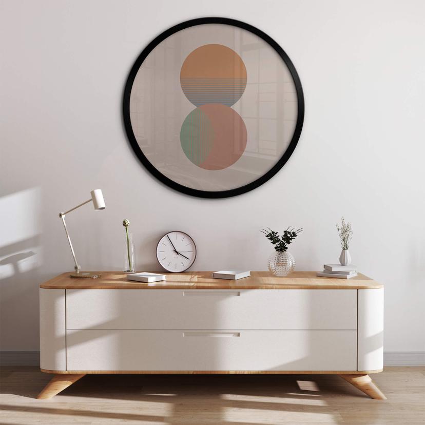 Poster Orara Studio - Sol och måne - Rund