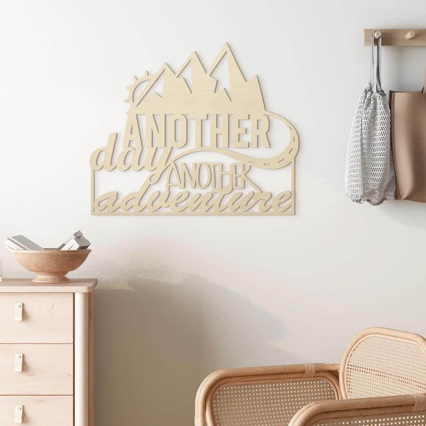 Lettres décoratives en bois placage peuplier - Another day another adventure