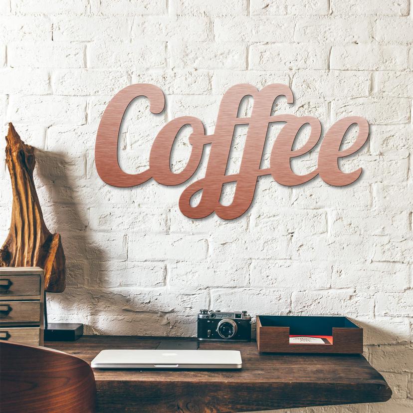 Letras de aluminio Dibond - Efecto cobre - Café