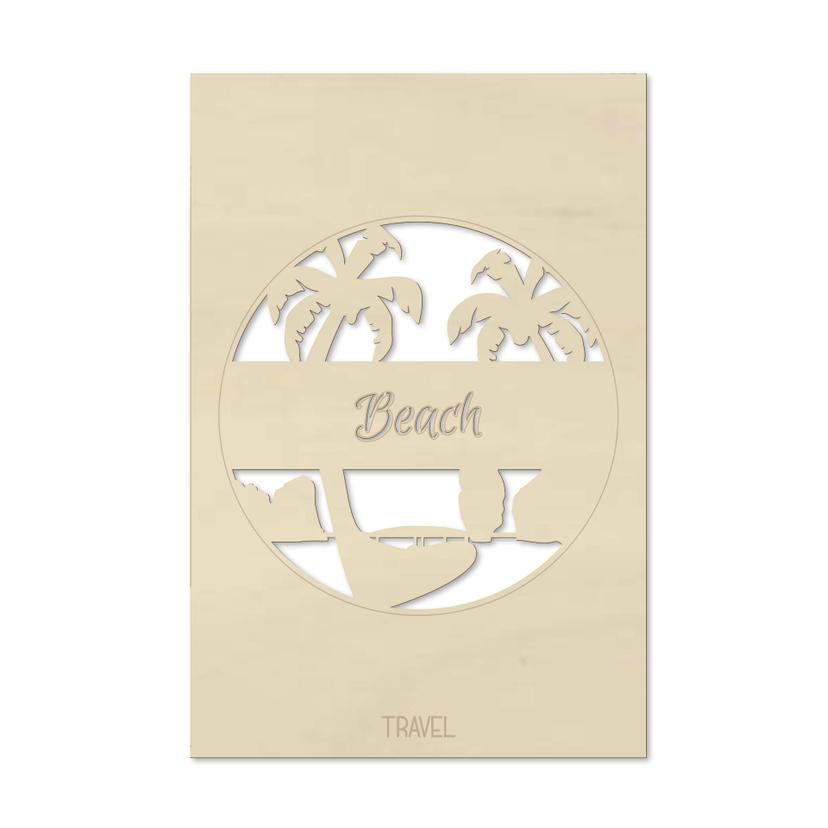 Decoro in legno - Travel Beach