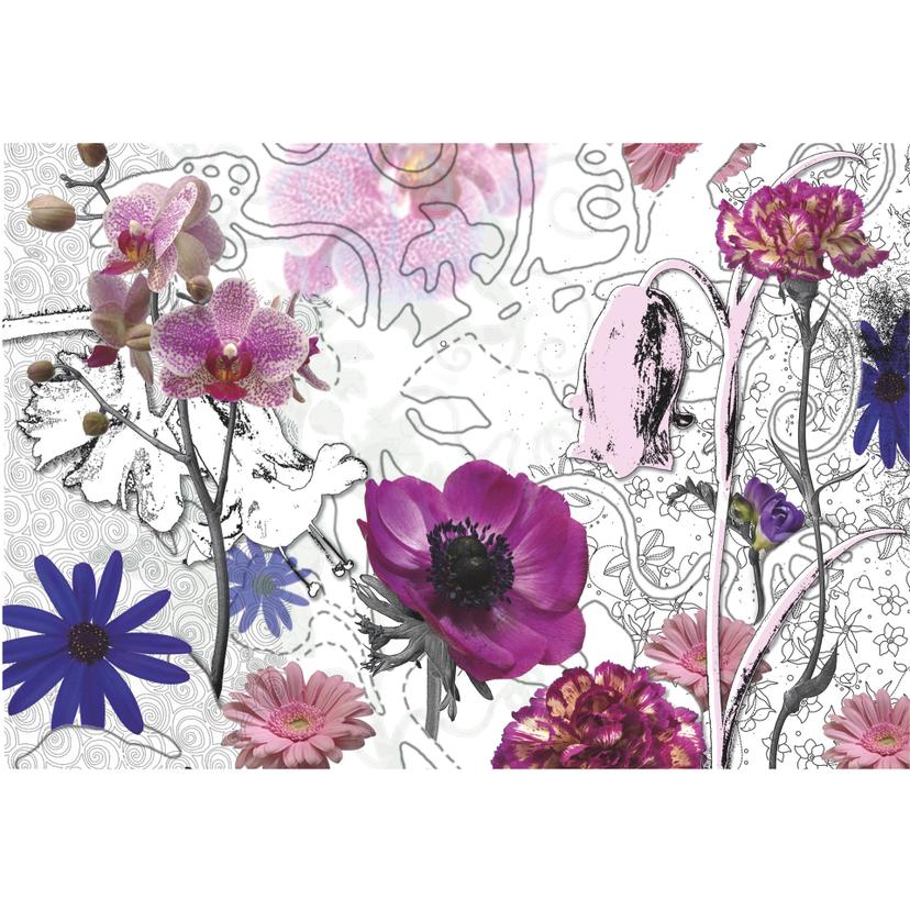 Fotomurale in carta - Fiori in viola