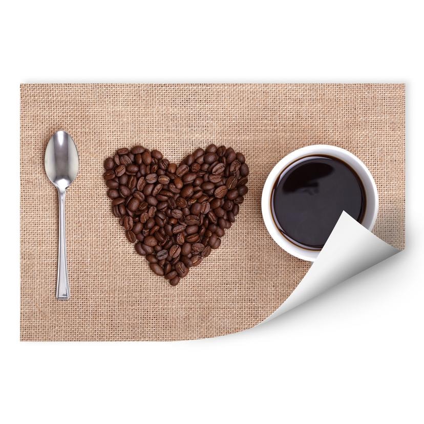 Zelfklevende Poster I love Coffee