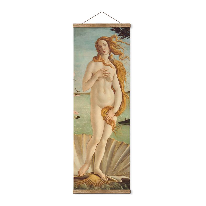 Tekstil plakat Botticelli - Venus' fødsel - Panorama