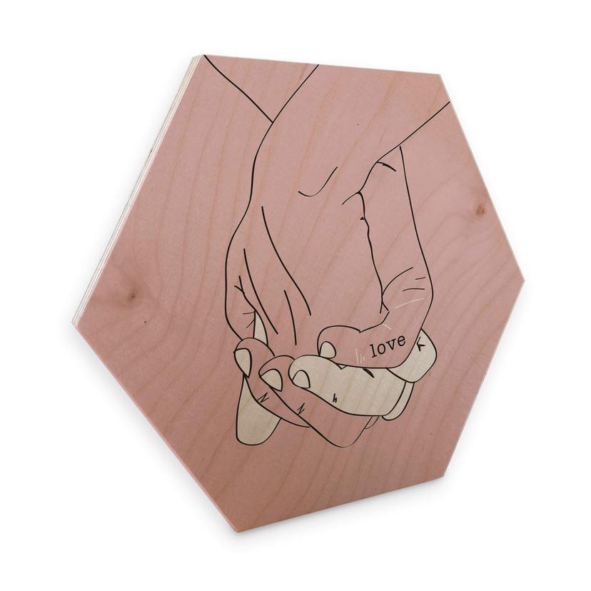 Hexagon Hout Kubistika - Hand in Hand