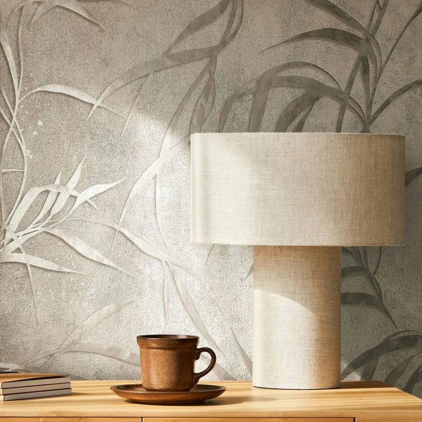 non-woven tapet grå blomstret til stue soveværelse tapet marburg