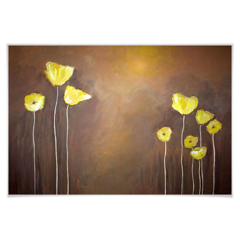 Poster - Melz - Coquelicot jaune