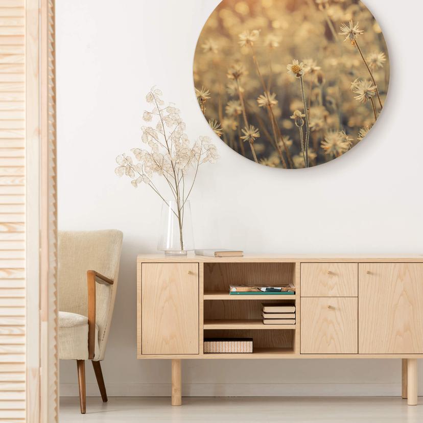 Stampa su legno Mexican Daisy - tondo