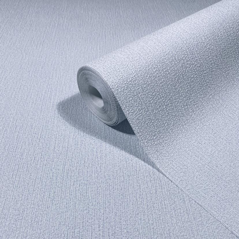 Non-woven tapet i vit, blå texturerad slät modern