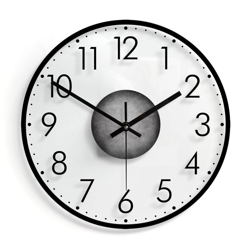 Horloge murale en verre - Moderne avec minutes