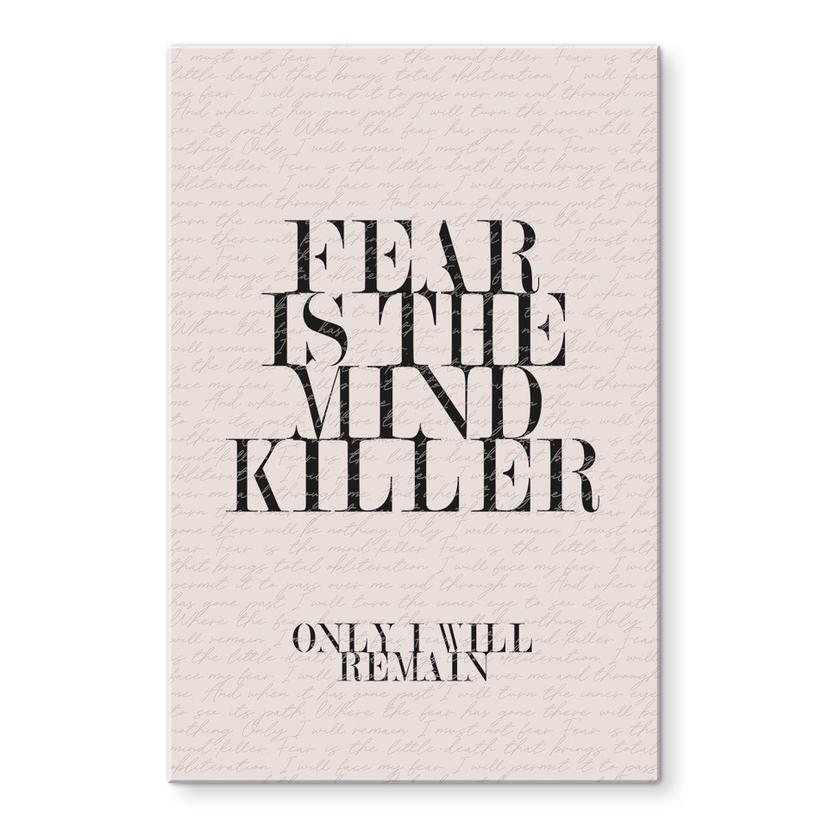 Akrylbillede Filmcitat fra Dune - Fear is the Mind-Killer