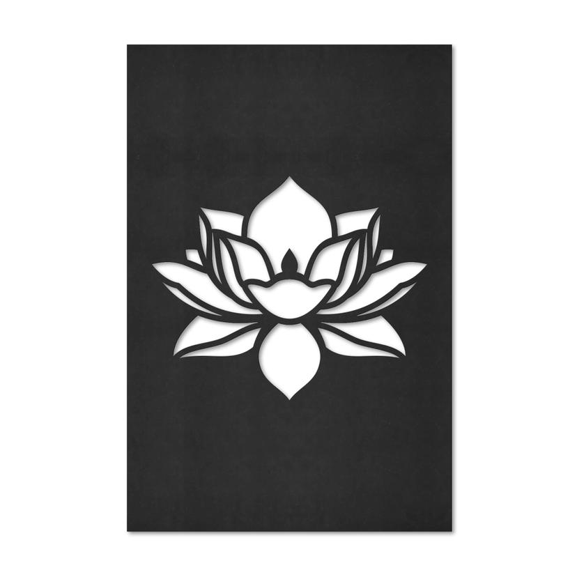 MDF - Väggdekorationer i trä lotusblomma
