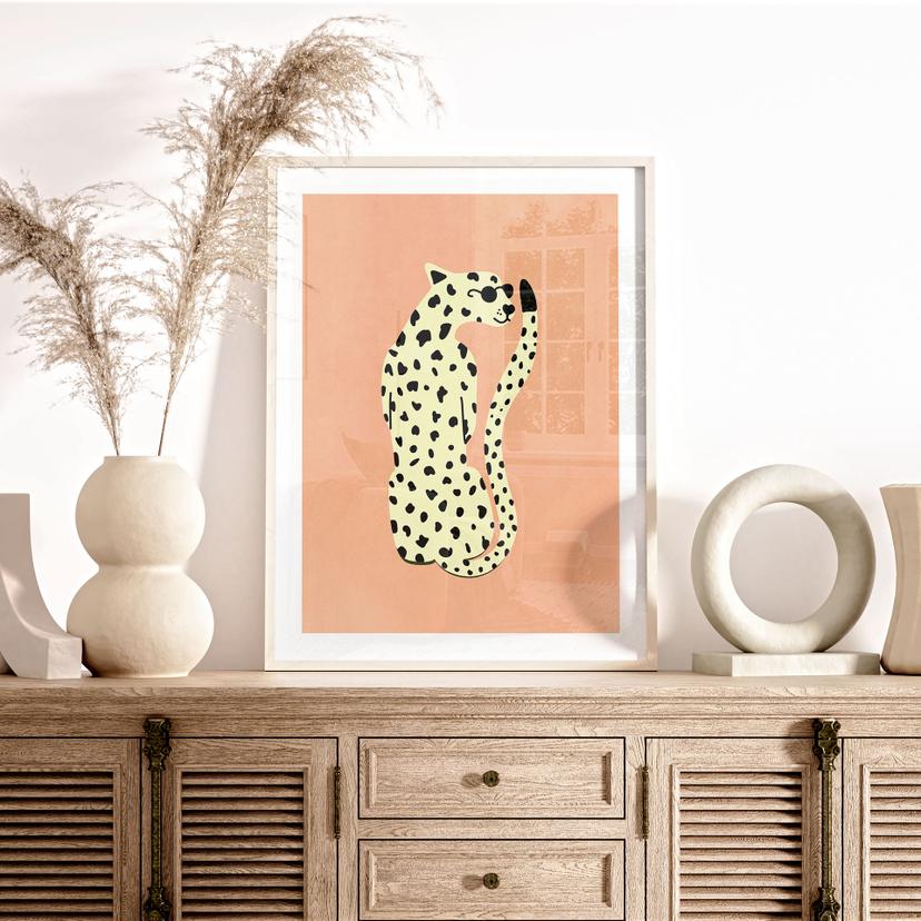 Poster Elegante ghepardo con occhiali da sole - Oltmanns