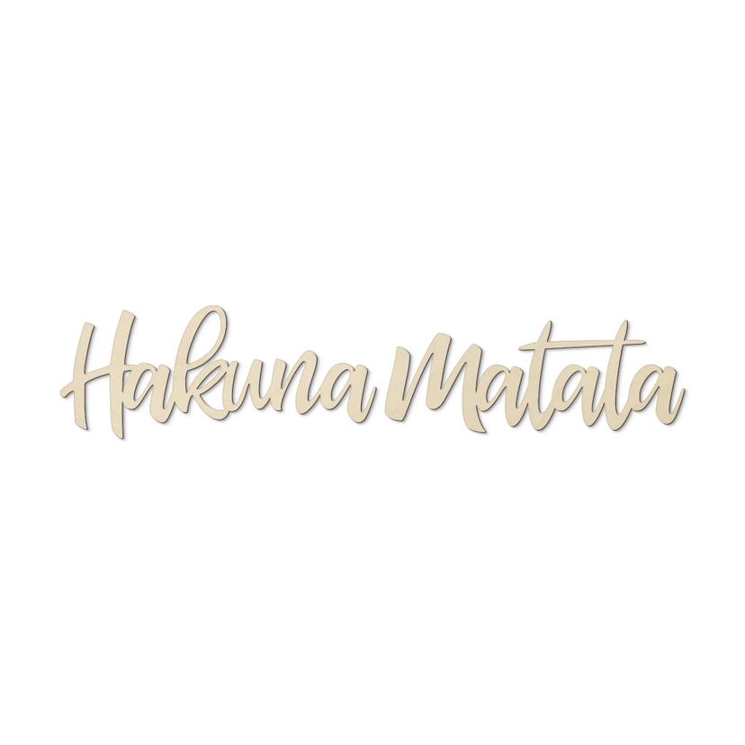 Scritta in legno - Hakuna Matata - pioppo