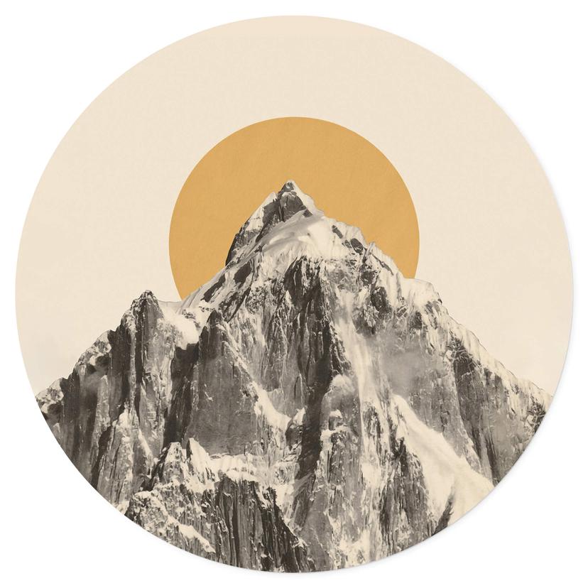 Muursticker Bodart - Sun and Mountain