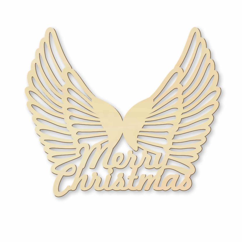 Decoro in legno - Merry Christmas